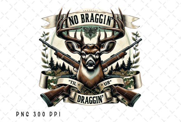 Download No Bragging Til You're Dragging Deer PNG - Png Collection