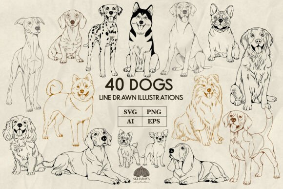 Download Dogs Line Art Svg Png - Png Collection