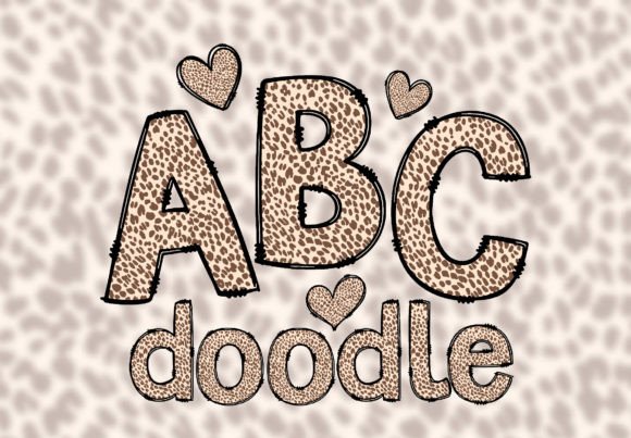 Download Doodle Letters Animal Print Alphabet PNG - Png Collection