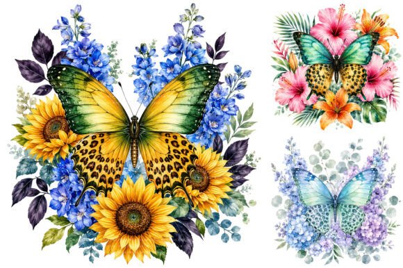 Download Watercolor Leopard Print Butterfly PNG - Png Collection