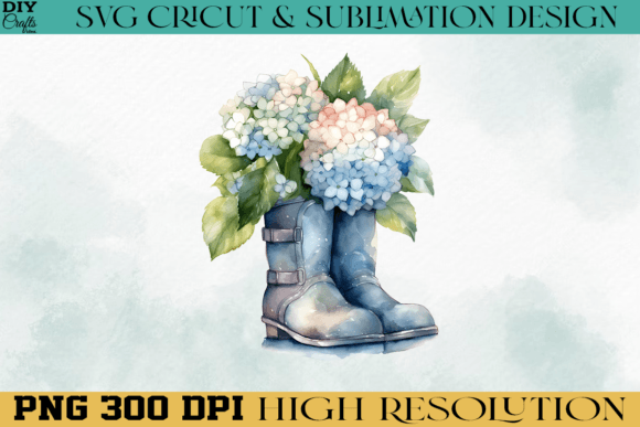Download Flowers Shoes PNG Watercolor Design - Png Collection