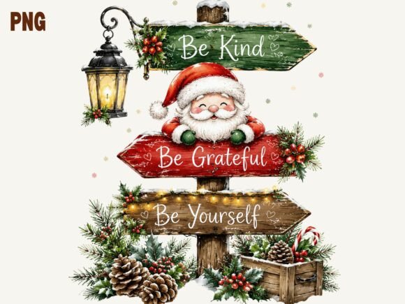 Download Christmas Santa Png, Be Grateful Png - Png Collection