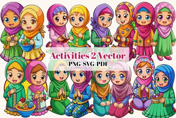 Download Muslim Family Cartoon Vector Art SVG.PNG - Png Collection
