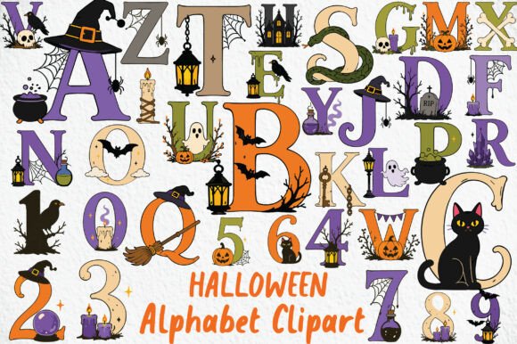 Download Halloween Alphabet Clipart PNG - Png Collection