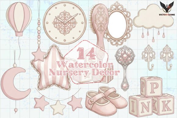 Download Watercolor Nursery Decor PNG - Png Collection