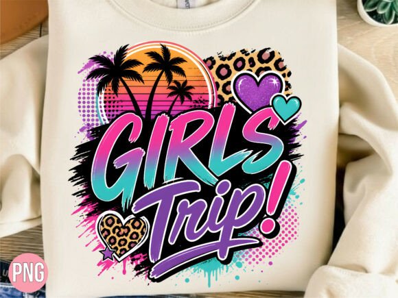 Download Retro Girls Trip Graphic PNG Shirt - Png Collection