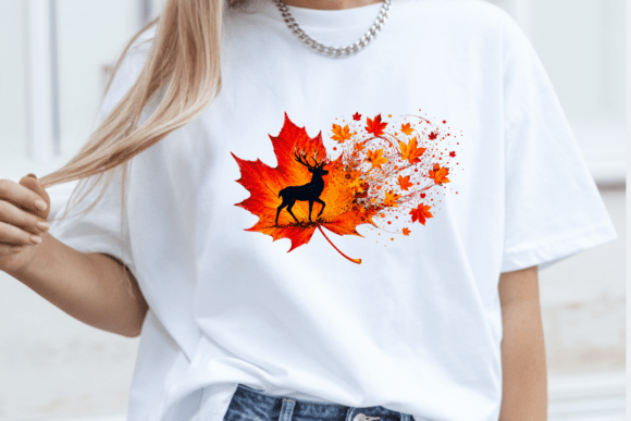 Download Watercolor Maple Leaf Deer PNG - Png Collection