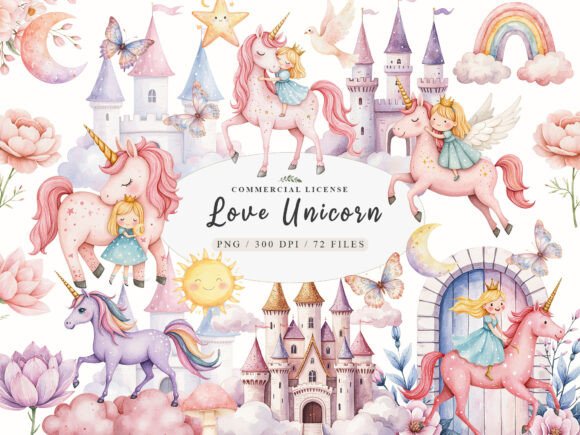 Download Magical Kingdom Pastel Cute Unicorn Png - Png Collection