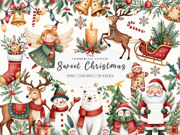 Download Sweet Cute Christmas Mrs Santa Claus PNG - Png Collection