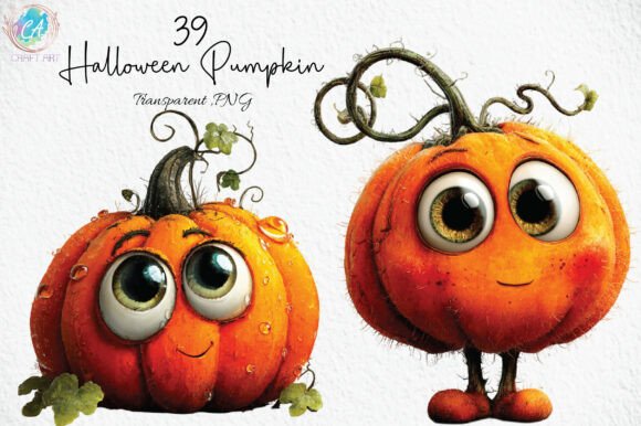Download Quirky Halloween Pumpkin Clipart PNG - Png Collection
