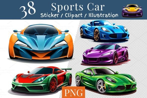 Download 38 Sports Car Clipart Sticker, PNG 809 - Png Collection