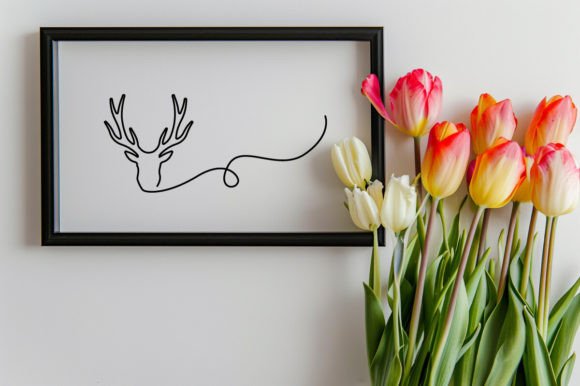 Download One Line Adorable Head Deer Vector Art - Deer vector Collection