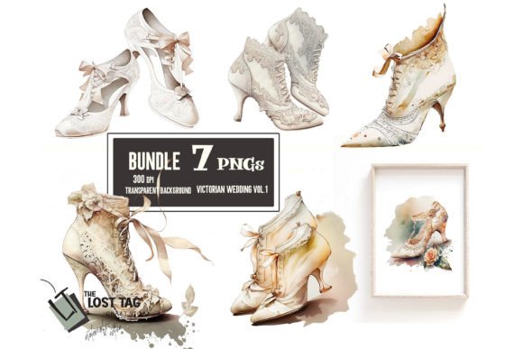 Download Vintage Victorian Shoes Png Sublimation - Png Collection