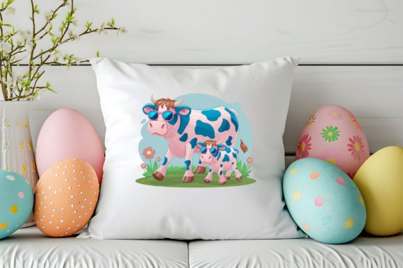 Download Mom and Baby Cow Clipart PNG - Png Collection