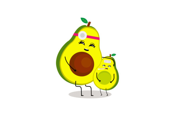 Download Kawaii Fruit Cute Avocado Illustration - Avocado illustration Collection