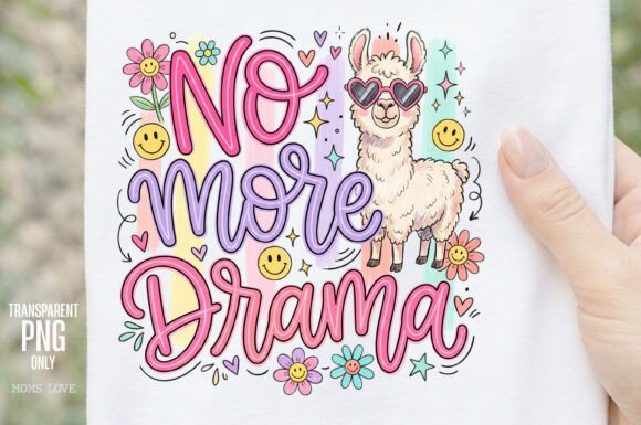 Download No More Drama Llama Funny Llama PNG - Png Collection