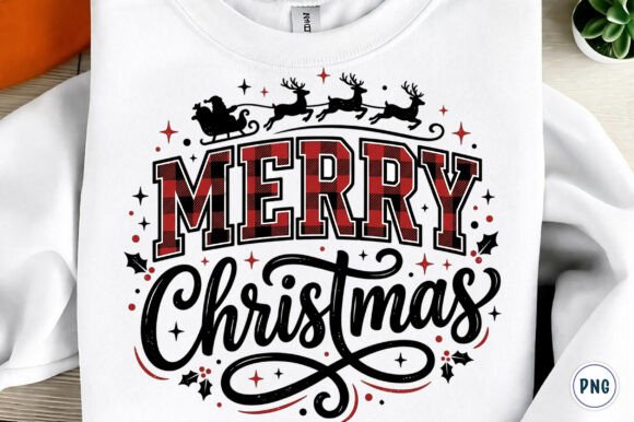 Download Merry Christmas Buffalo Plaid PNG - Png Collection