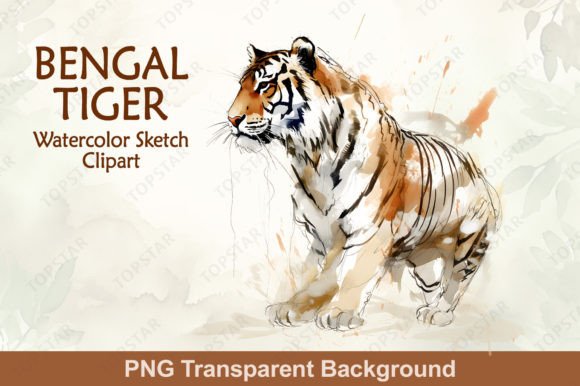 Download Watercolor Bengal Tiger Clipart PNG - Png Collection