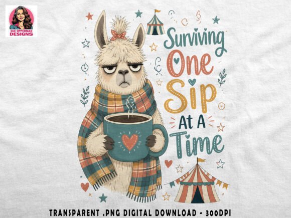 Download Surviving One Sip at a Time | Llama PNG - Png Collection