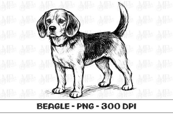 Download Beagle Dog Sketch PNG - Png Collection