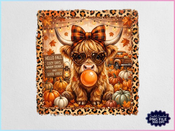 Download Fall Autumn Highland Cow PNG - Png Collection
